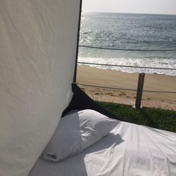 Playa Chahue - En una cama para disfrutar el sonido del mar.