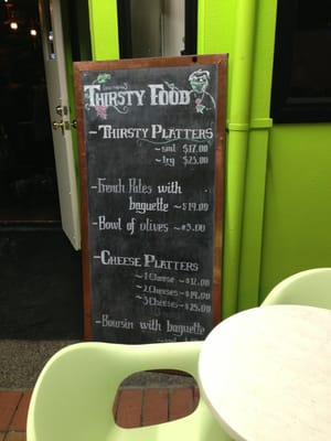 Menu photo 2 Thirsty Frog Wine Bar Auckland, AUK