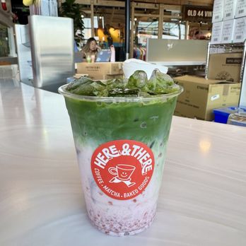 Here & There - Strawberry Matcha Latte - Coffee & Tea Near Me - Stanton, California