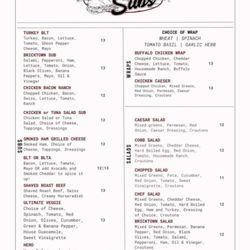 Bricktown Subs - Menu