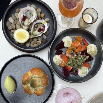 Dirty Habit - Oysters, beet salad, and milk bread - New American Near Me - San Francisco, California Dirty Habit - Oysters, beet salad, and milk bread - New American Near Me - San Francisco, California