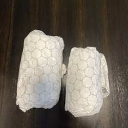 Salad and Go - Tiny wrap next to regular wrap