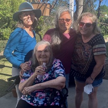 Assisted Living Connections - Kelila and friends visiting Barbara at her care home with laughter and stories! - Elder Care Planning Near Me Assisted Living Connections - Kelila and friends visiting Barbara at her care home with laughter and stories! - Elder Care Planning Near Me