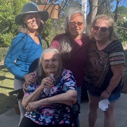 Assisted Living Connections - Kelila and friends visiting Barbara at her care home with laughter and stories!