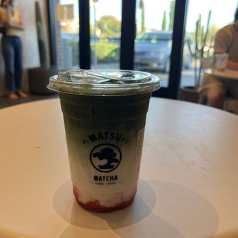 Matsu Matcha - Strawberry Matcha Latte - Desserts Near Me - Pleasanton, California