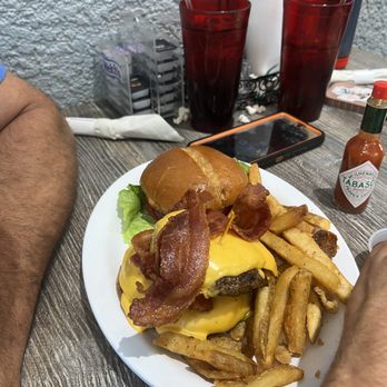 The Rusty Rooster - Burger was huge and delicious - Breakfast & Brunch Near Me - Lake Ozark, Missouri The Rusty Rooster - Burger was huge and delicious - Breakfast & Brunch Near Me - Lake Ozark, Missouri
