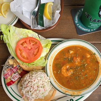 Flanigan's - Coconut Grove - Lunch special: Gumbo and crab salad sandwich - Seafood Near Me - Coconut Grove, Florida