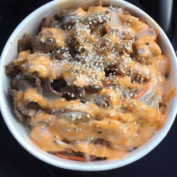 Cupbop - Korean BBQ in a Cup - Combo, beef and pork. Heat level 6. Usual is Hot Bop level 7. - Korean Near Me - Murray, Utah Cupbop - Korean BBQ in a Cup - Combo, beef and pork. Heat level 6. Usual is Hot Bop level 7. - Korean Near Me - Murray, Utah