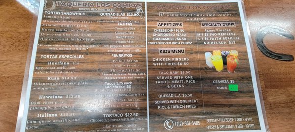 Menu photo 4 Taqueria Los Compas Pooler, GA Menu photo 4 Taqueria Los Compas Pooler, GA