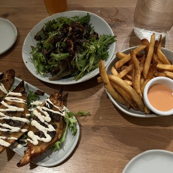 Alcove - Mushroom tartine Fries Salad - Venues & Event Spaces Near Me - Cincinnati, Ohio