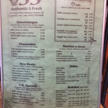 Lupe's 55 Cantina - Menu - Mexican Near Me - Hampton, New Hampshire