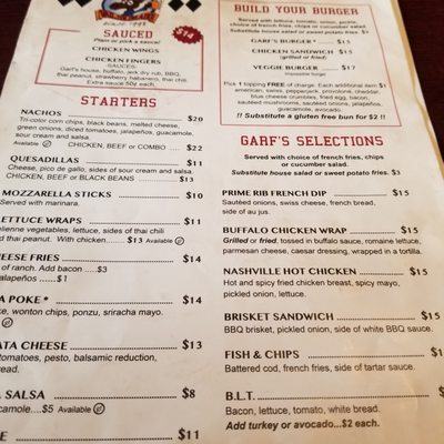 Menu photo 6 Garfinkel's Vail, CO