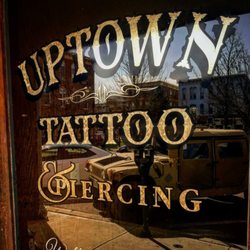 Uptown Tattoo & Body Piercing - Front door greeting.