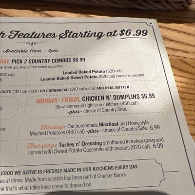 Menu photo 1 Cracker Barrel Old Country Store Kingsland, GA Menu photo 1 Cracker Barrel Old Country Store Kingsland, GA