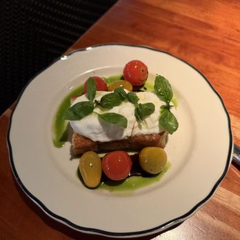 The Honor Bar - BURRATA ON TOAST - American Near Me - Dallas, Texas The Honor Bar - BURRATA ON TOAST - American Near Me - Dallas, Texas