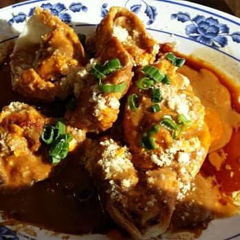 Liu's Shanghai - Fried Wonton Dumplings in Peanut sauce - Shanghainese Near Me - Brooklyn, New York