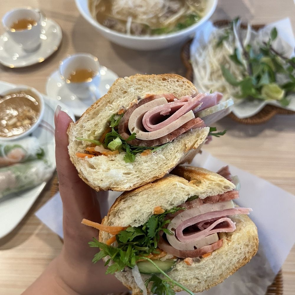 SaiGon Nho - Cross section of combo banh mi - Vietnamese Near Me - Fairfield, California SaiGon Nho - Cross section of combo banh mi - Vietnamese Near Me - Fairfield, California