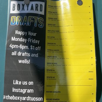 The Boxyard - Drafts on Tap - New American Near Me - Tucson, Arizona