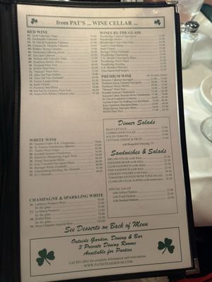 Menu photo 1 Pat's Steak House Louisville, KY Menu photo 1 Pat's Steak House Louisville, KY