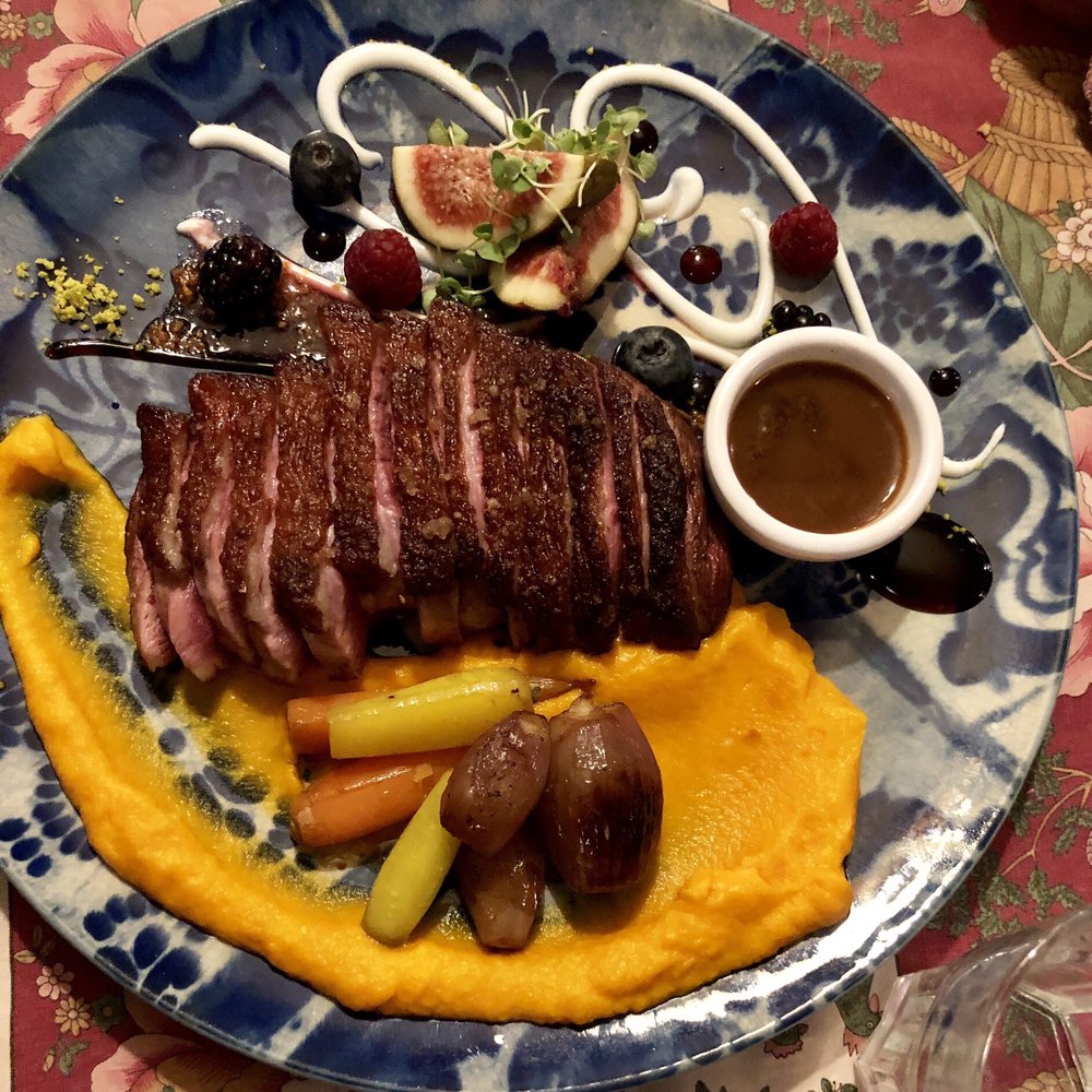 Tapabento - Pork with a pumpkin purée and grilled root vegetables. - Portuguese Near Me - Porto, 13 Tapabento - Pork with a pumpkin purée and grilled root vegetables. - Portuguese Near Me - Porto, 13