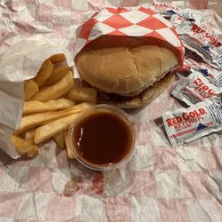 The Butcher Block Meat Market & Grill - Bbq sandwich w/fries special on Thursdays only. 1/4/2024. $7.99.