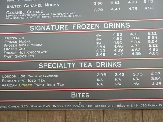 Menu photo 2 Java Jo’s Salt Lake City, UT