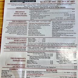 Menu as of August 2024 Menu as of August 2024