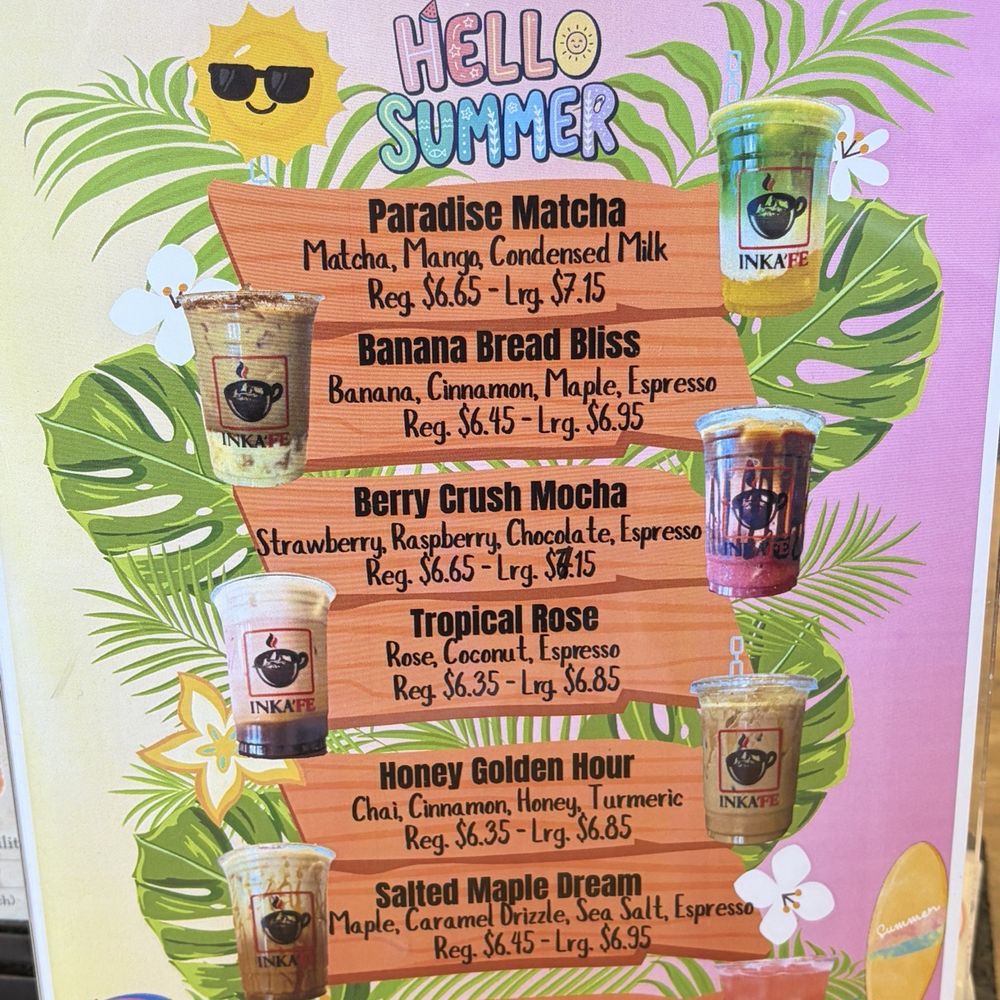 Inka'fe - Summer 2026 Menu - Coffee & Tea Near Me - San Diego, California Inka'fe - Summer 2026 Menu - Coffee & Tea Near Me - San Diego, California