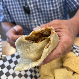 Massive Red Chile Carne Asada Burrito   if you like spicy  delicious!
