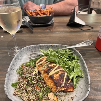 Gabriella's - Seared salmon with micro greens and quinoa. - Cafes Near Me - Tampa, Florida