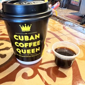 Cuban Coffee Queen Clinton Square Market - Bucci with sugar.  Looks dark but tastes light. - Coffee & Tea Near Me - Key West, Florida