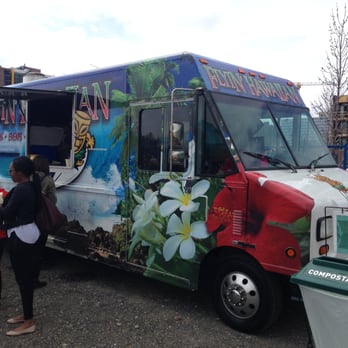 Flyin' Hawaiian - food truck parked in a parking lot - Food Trucks Near Me Flyin' Hawaiian - food truck parked in a parking lot - Food Trucks Near Me
