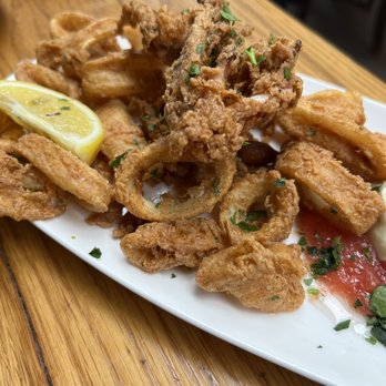 Cafe Ba-Ba-Reeba! - Fried Calamari, Tomato Crudo, Jalapeño Aioli* - Spanish Near Me - Chicago, Illinois