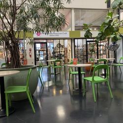 Tibetan Momo Bar - Food court eating area. Nov, 2024.