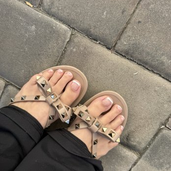 Color Nails Salon - French Pedi done by Lynh. - Nail Salons Near Me - San Jose, California