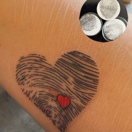 Fingerprint heart tattoo. Fingerprint heart tattoo.