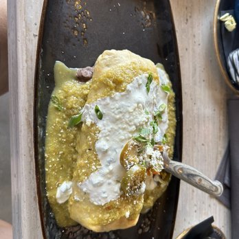 Coyne's Restaurant & Bar - Breakfast chimichanga with verde sauce so delicious! - Seafood Near Me - Eagle, Idaho