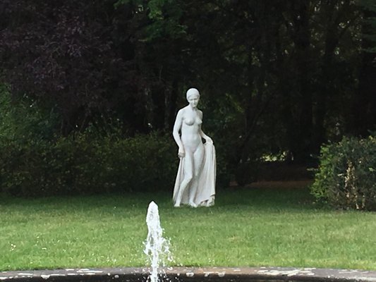 Photo of Hotel Schloss Eckberg - Dresden, SN, DE. Garden Statue at dinner area.