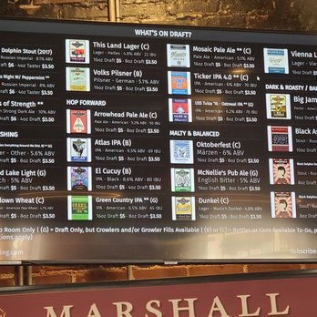 Marshall Brewing Tap Room - the menu - Breweries Near Me - Tulsa, Oklahoma Marshall Brewing Tap Room - the menu - Breweries Near Me - Tulsa, Oklahoma