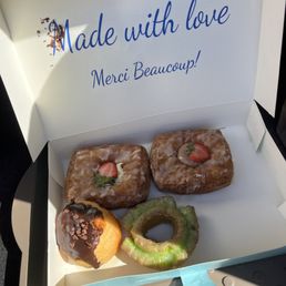 Bavarian Cronut, Chocolate Mousse Cronut, Boston Cream, Old Fashioned Pistachio Bavarian Cronut, Chocolate Mousse Cronut, Boston Cream, Old Fashioned Pistachio