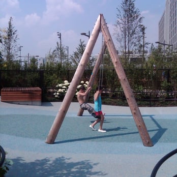 Brooklyn Bridge Park - Pier 6 Kids Park swings - Parks Near Me - Brooklyn, New York