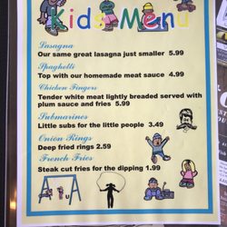 Vito's Pizzeria - Kids Menu