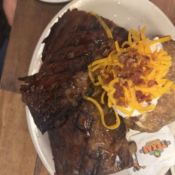 Texas Roadhouse - Full Slab Ribs with loaded Baked Potato - American Near Me - Henderson, Nevada Texas Roadhouse - Full Slab Ribs with loaded Baked Potato - American Near Me - Henderson, Nevada