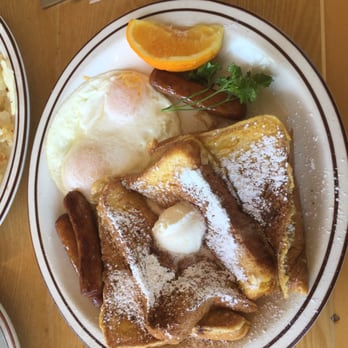 Tom's Place - French toast combo! - Burgers Near Me - Costa Mesa, California Tom's Place - French toast combo! - Burgers Near Me - Costa Mesa, California