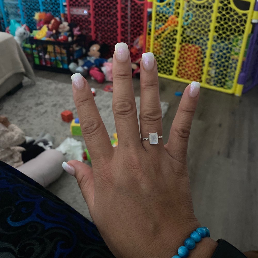 Golden Nails - Vannie's Ombré French Tip Acrylic Nails - Nail Salons Near Me - Rancho Cucamonga, California