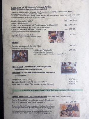 Menu photo 6 Bernerhof Wengen, BE