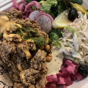 Dune - Hummus & Fried Chicken Plate - Falafel Near Me - Los Angeles, California