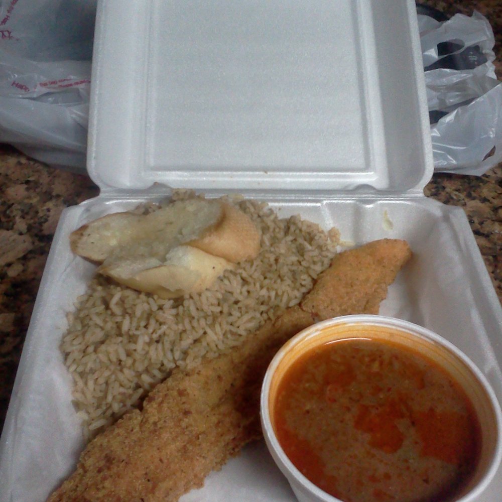 7Spice - Fish, dirty rice, bread, and ---- - Seafood Near Me - Houston, Texas 7Spice - Fish, dirty rice, bread, and ---- - Seafood Near Me - Houston, Texas
