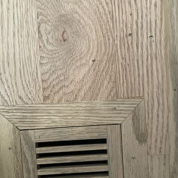 Eddies Wood Flooring - Holes were left in the wood. He did not fill the holes prior to sanding and sealing. - Flooring Near Me - Denver, Colorado Eddies Wood Flooring - Holes were left in the wood. He did not fill the holes prior to sanding and sealing. - Flooring Near Me - Denver, Colorado