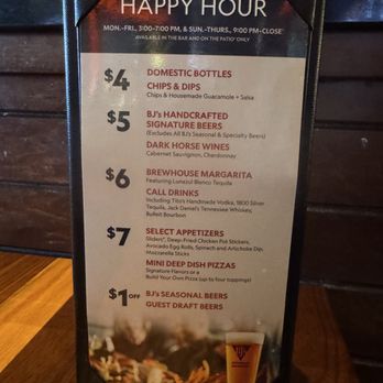 BJ's Restaurant & Brewhouse - Happy hour menu - New American Near Me - San Diego, California BJ's Restaurant & Brewhouse - Happy hour menu - New American Near Me - San Diego, California